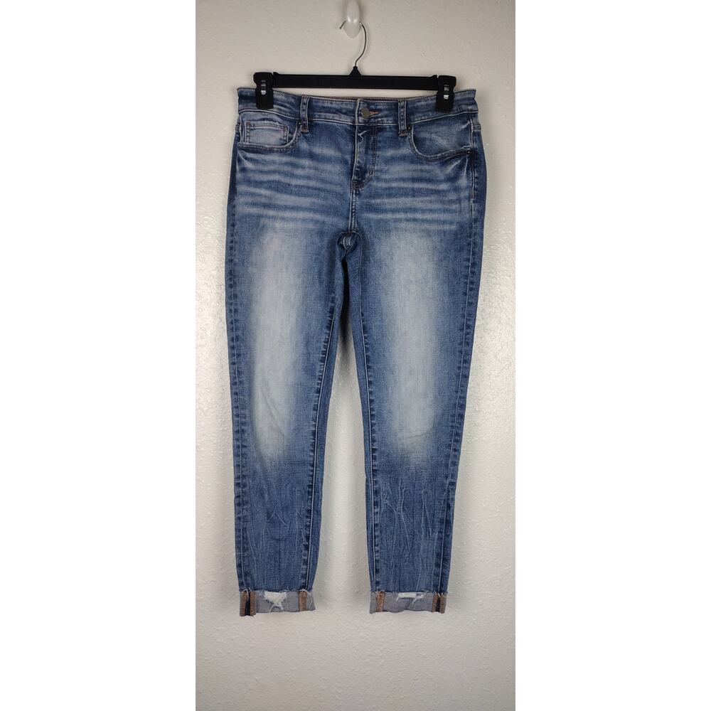 BKE Victoria Mid-Rise Skinny Fit Sz 27 cuffed ankle Jeans Minimal Classic